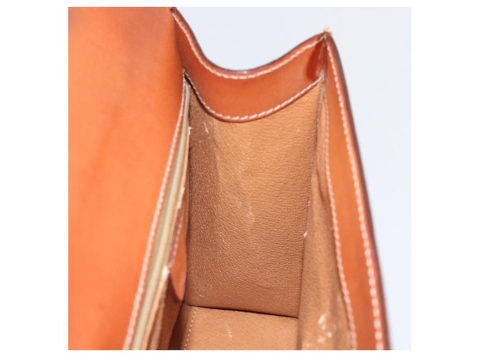 Céline Borsa CELINE Macadam Canvas PVC Beige Oro Auth 184585 D'oro - vista 17