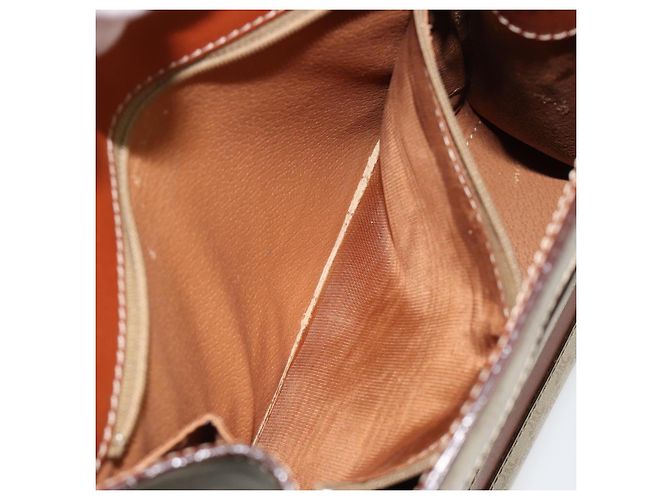 Céline Borsa CELINE Macadam Canvas PVC Beige Oro Auth 184585 D'oro - vista 20