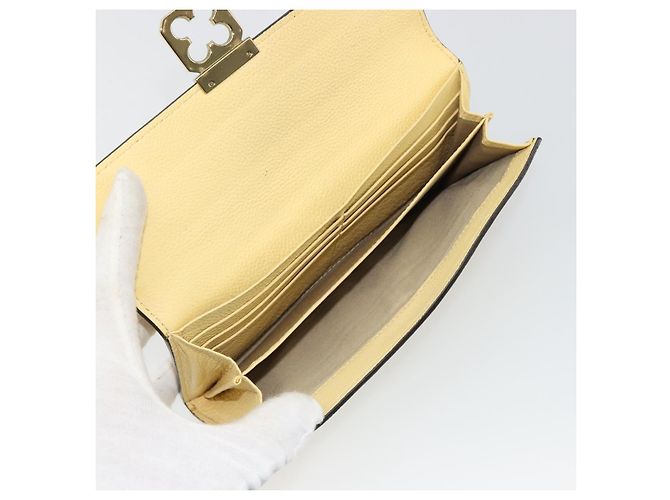 Chloé Cartera larga Chloe de cuero amarillo Auth BA13434A - vista 16