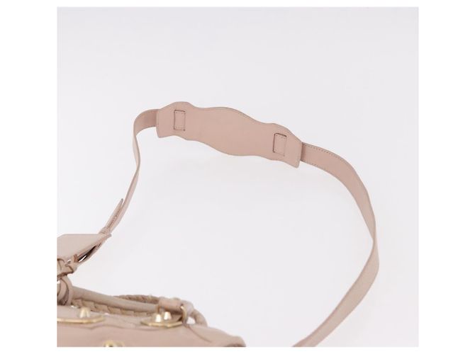 BALENCIAGA Borsa Mini City Classic Metallic Edge in pelle 2way Rosa Auth 185449V - vista 10