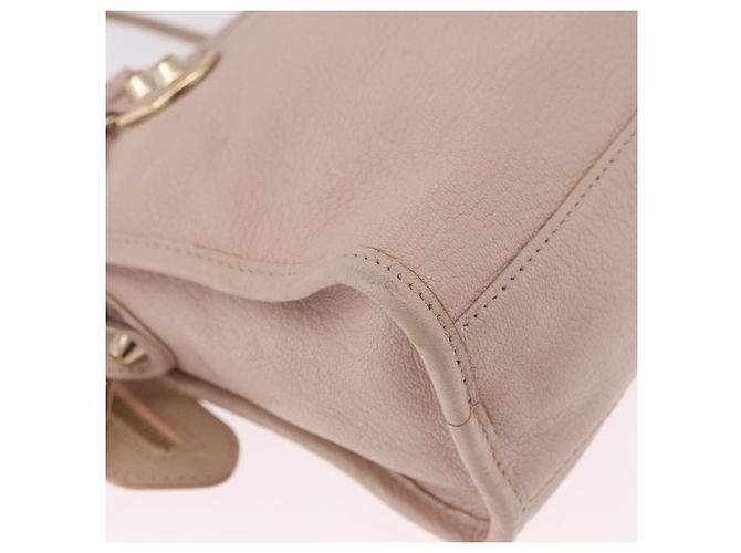 BALENCIAGA Borsa Mini City Classic Metallic Edge in pelle 2way Rosa Auth 185449V - vista 14