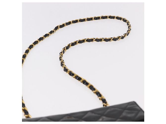 CHANEL Mini Matelasse 17 Chain Bag Pelle vernice Nero Oro CC Auth 184825V D'oro - vista 8