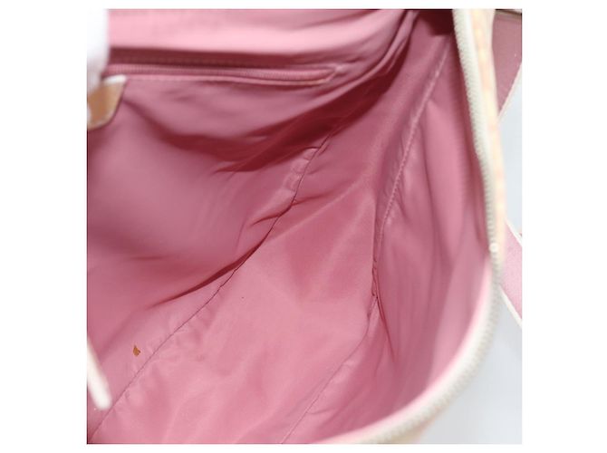 Borsa a Spalla Christian Dior Trotter Canvas PVC Rosa Argento Auth 184929 - vista 18