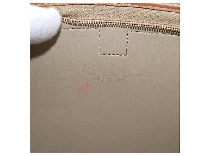 Clutch Christian Dior Honeycomb Canvas PVC Beige Auth ep14816 - vista 14