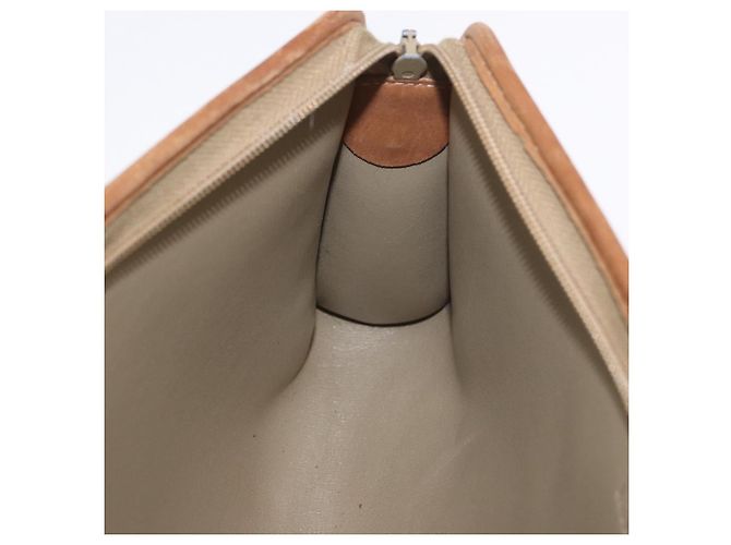 Clutch Christian Dior Honeycomb Canvas PVC Beige Auth ep14816 - vista 16