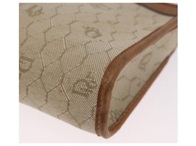 Clutch Christian Dior Honeycomb Canvas PVC Beige Auth ep14816 - vista 9