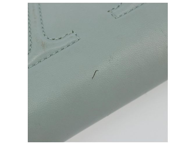 Borsa a Spalla con Catena VALENTINO in Pelle Azzurro Oro Auth bs35513 D'oro Blu chiaro - vista 7