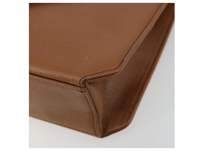 Borsa a Spalla SAINT LAURENT in Pelle Marrone Oro Auth bs35517 D'oro - vista 10