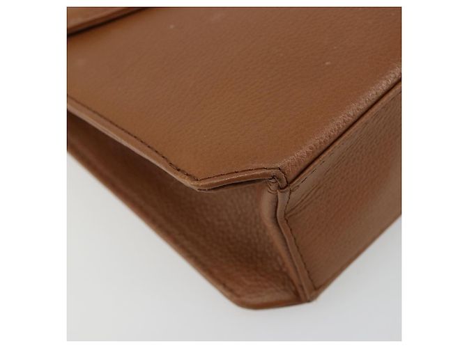 Borsa a Spalla SAINT LAURENT in Pelle Marrone Oro Auth bs35517 D'oro - vista 11