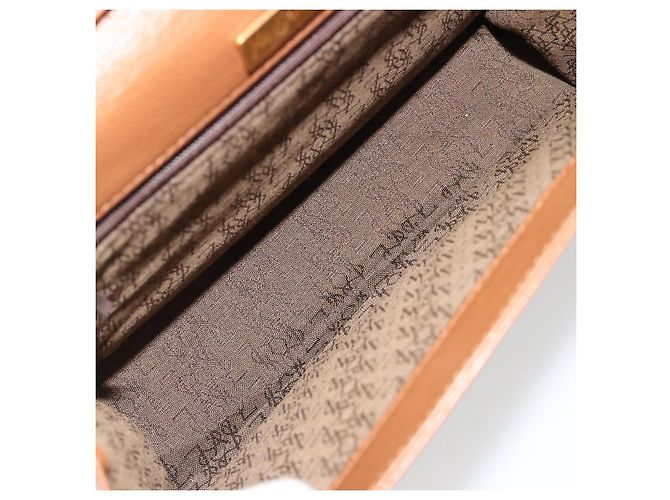 Borsa a Spalla SAINT LAURENT in Pelle Marrone Oro Auth bs35517 D'oro - vista 17