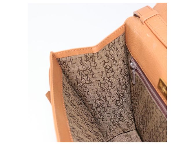Borsa a Spalla SAINT LAURENT in Pelle Marrone Oro Auth bs35517 D'oro - vista 19