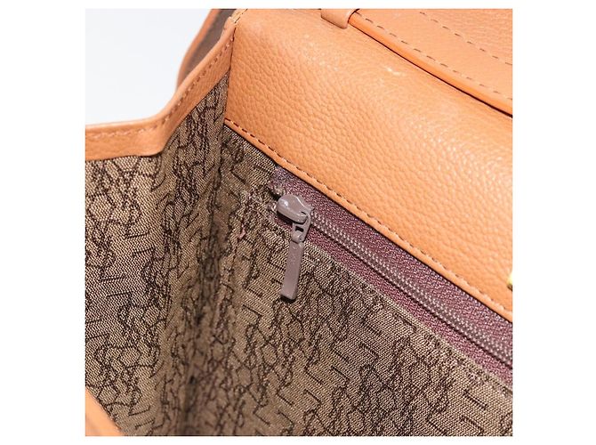 Borsa a Spalla SAINT LAURENT in Pelle Marrone Oro Auth bs35517 D'oro - vista 20
