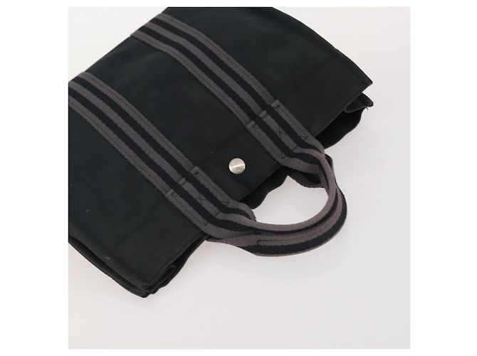 Hermès HERMES Fourre Tout Borsa in Cotone 5 Set Rosso Grigio Nero Auth ti3989 Marrone - vista 14