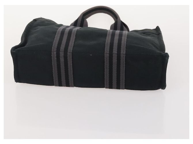 Hermès HERMES Fourre Tout Borsa in Cotone 5 Set Rosso Grigio Nero Auth ti3989 Marrone - vista 15