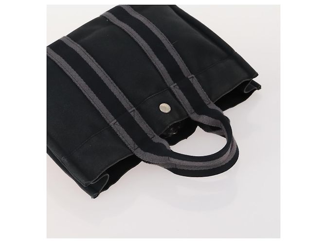 Hermès HERMES Fourre Tout Borsa in Cotone 5 Set Rosso Grigio Nero Auth ti3989 Marrone - vista 9