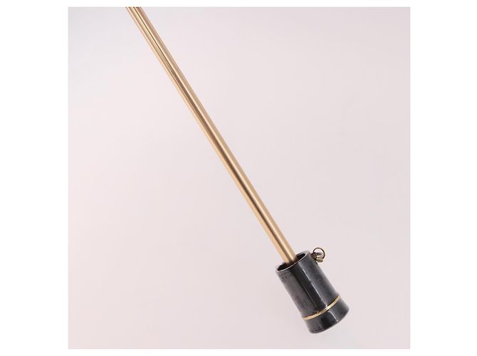 Faltbarer Regenschirm SAINT LAURENT Polyester Rot Gold Auth 184398M Golden - Ansicht 11