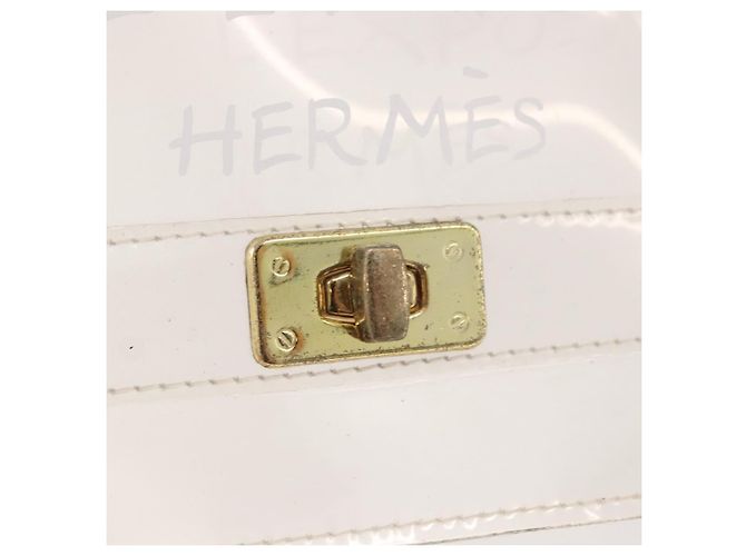 Hermès Borsa Kelly HERMES in vinile Vinyl Clear Auth 184747 - vista 14