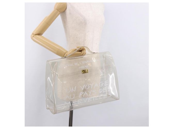 Hermès Borsa Kelly HERMES in vinile Vinyl Clear Auth 184747 - vista 19