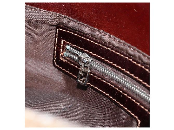 FENDI Mamma Baguette Schultertasche Perlen Elfenbein Silber Authentisch 185413V Roh - Ansicht 26
