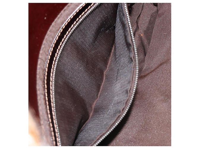 FENDI Mamma Baguette Schultertasche Perlen Elfenbein Silber Authentisch 185413V Roh - Ansicht 27