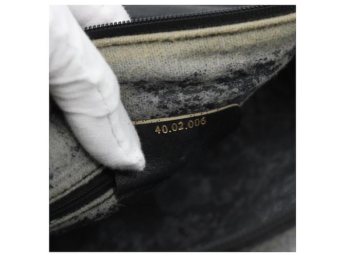 Borsa Boston GUCCI GG Supreme Web Sherry Line PVC Nero Oro 40 02 006 Auth 185482 D'oro - vista 21