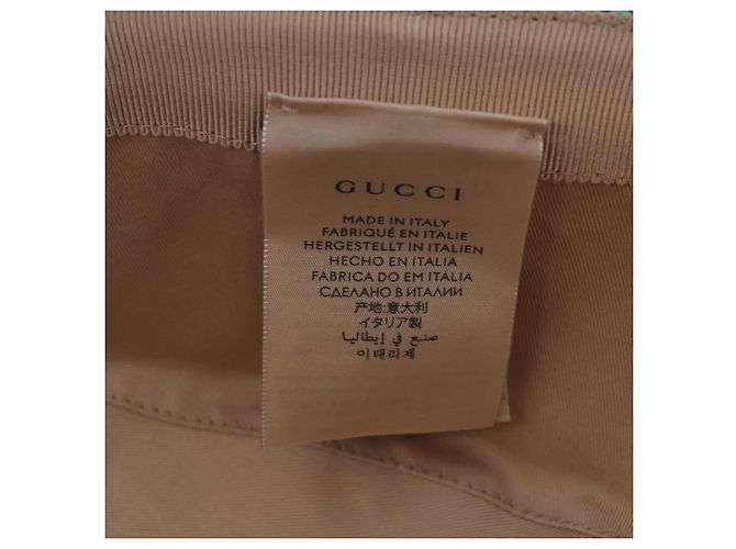 Cappello GUCCI GG Supreme Disney Donald Duck in PVC Beige Auth BA13368SM - vista 15
