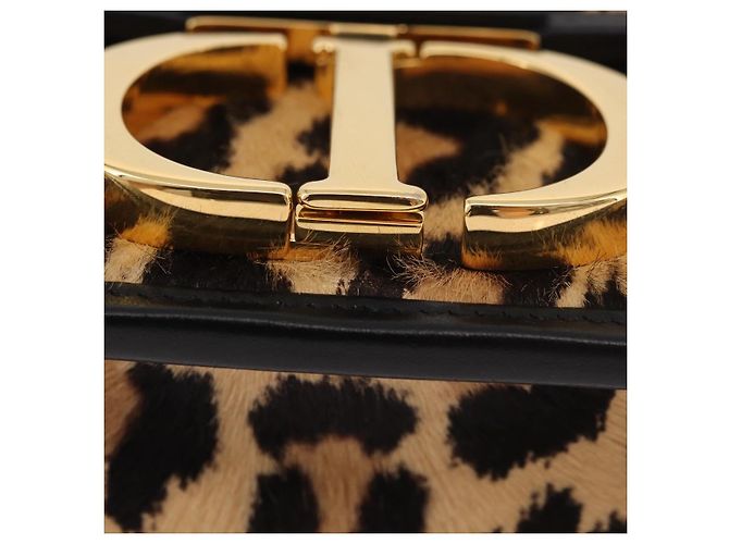 Borsa a tracolla Christian Dior 30 Montaigne in pelle Harako Marrone Oro Auth 185424SM - vista 10