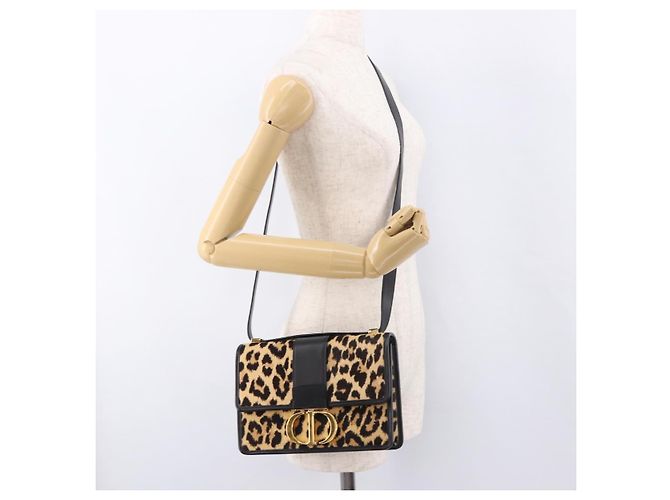 Borsa a tracolla Christian Dior 30 Montaigne in pelle Harako Marrone Oro Auth 185424SM - vista 25