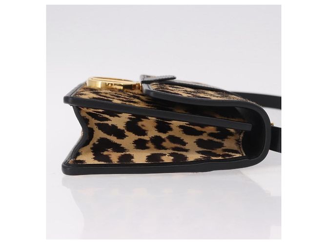 Borsa a tracolla Christian Dior 30 Montaigne in pelle Harako Marrone Oro Auth 185424SM - vista 4
