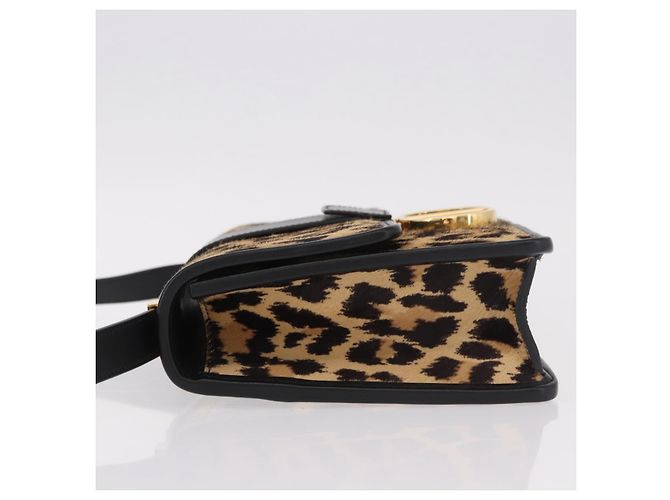 Borsa a tracolla Christian Dior 30 Montaigne in pelle Harako Marrone Oro Auth 185424SM - vista 5