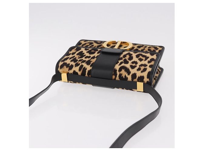 Borsa a tracolla Christian Dior 30 Montaigne in pelle Harako Marrone Oro Auth 185424SM - vista 6