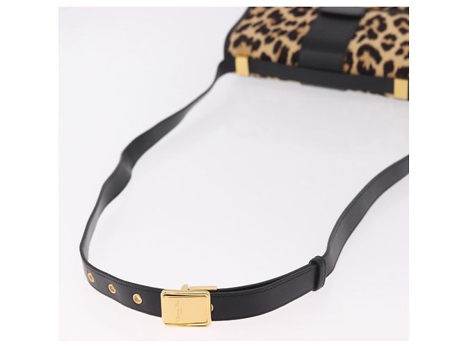 Borsa a tracolla Christian Dior 30 Montaigne in pelle Harako Marrone Oro Auth 185424SM - vista 7