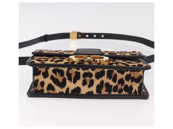 Borsa a tracolla Christian Dior 30 Montaigne in pelle Harako Marrone Oro Auth 185424SM - vista 9