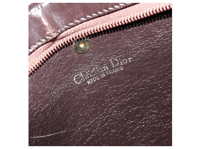 Borsa a Spalla Christian Dior Trotter Canvas Marrone Oro Auth bs35501 D'oro - vista 16