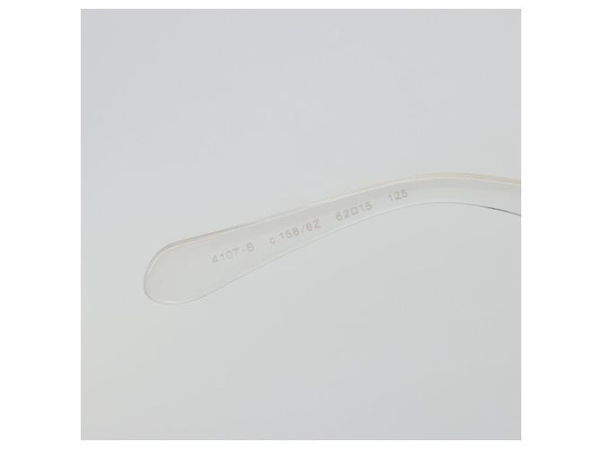 Occhiali da sole CHANEL in plastica trasparente argento CC Auth 185209 - vista 14