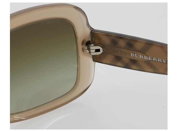 Óculos de sol BURBERRY Nova Check em plástico Marrom Auth BA13436M - vista 11