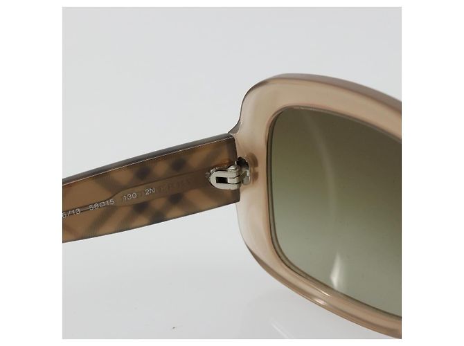 Óculos de sol BURBERRY Nova Check em plástico Marrom Auth BA13436M - vista 13