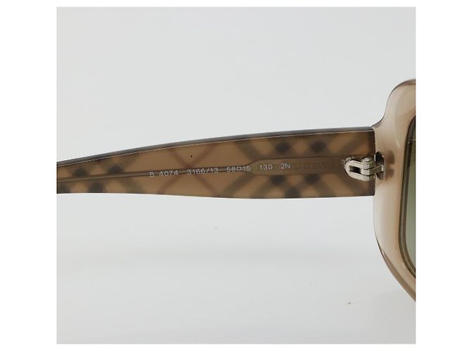 Óculos de sol BURBERRY Nova Check em plástico Marrom Auth BA13436M - vista 14