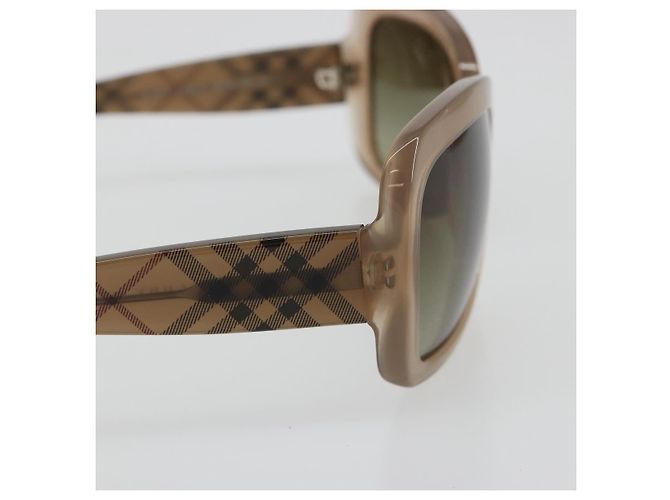 Óculos de sol BURBERRY Nova Check em plástico Marrom Auth BA13436M - vista 8
