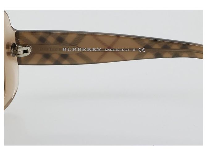 Óculos de sol BURBERRY Nova Check em plástico Marrom Auth BA13436M - vista 9