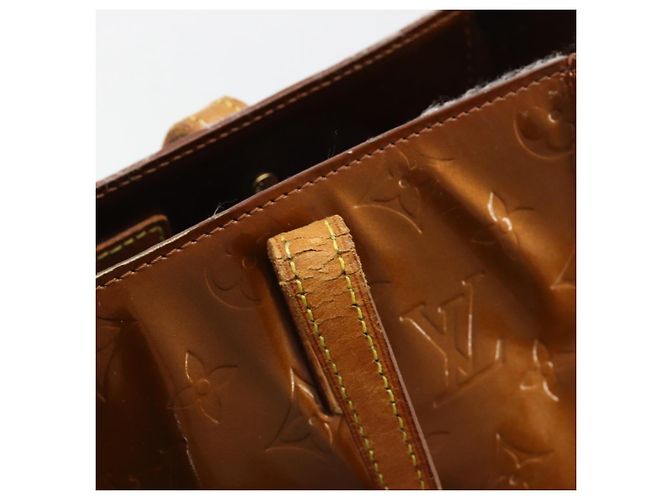 LOUIS VUITTON Borsa Monogram Vernis Reade MM Bronze M91143 LV Auth ti3949 Bronzo - vista 15