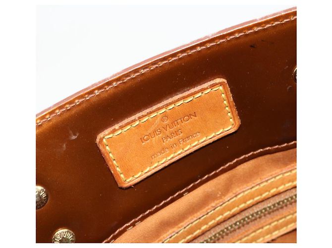 LOUIS VUITTON Borsa Monogram Vernis Reade MM Bronze M91143 LV Auth ti3949 Bronzo - vista 17
