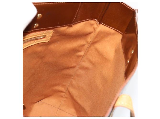 LOUIS VUITTON Borsa Monogram Vernis Reade MM Bronze M91143 LV Auth ti3949 Bronzo - vista 19