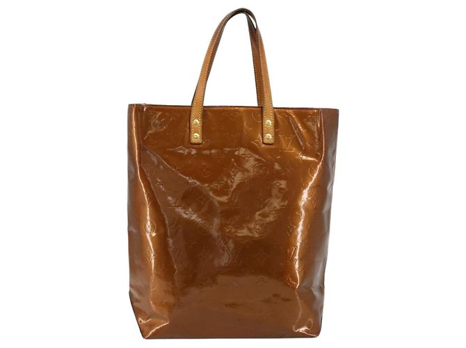LOUIS VUITTON Borsa Monogram Vernis Reade MM Bronze M91143 LV Auth ti3949 Bronzo - vista 2