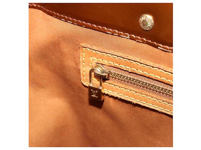 LOUIS VUITTON Borsa Monogram Vernis Reade MM Bronze M91143 LV Auth ti3949 Bronzo - vista 21