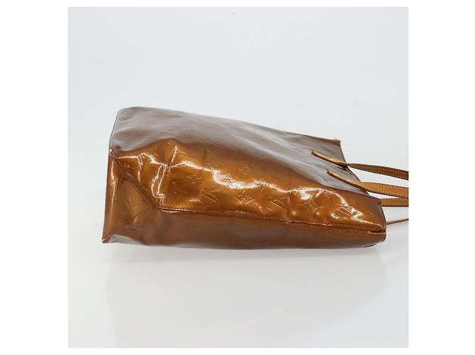 LOUIS VUITTON Borsa Monogram Vernis Reade MM Bronze M91143 LV Auth ti3949 Bronzo - vista 4