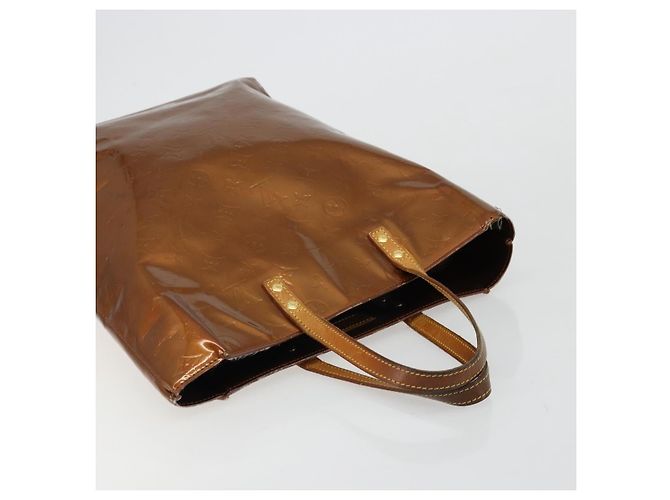 LOUIS VUITTON Borsa Monogram Vernis Reade MM Bronze M91143 LV Auth ti3949 Bronzo - vista 6