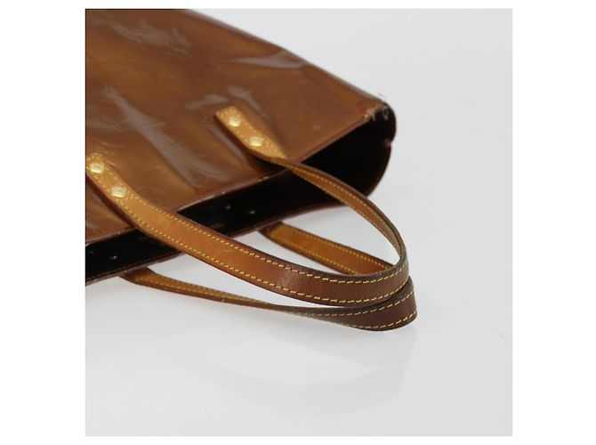 LOUIS VUITTON Borsa Monogram Vernis Reade MM Bronze M91143 LV Auth ti3949 Bronzo - vista 7