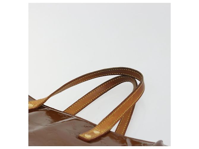 LOUIS VUITTON Borsa Monogram Vernis Reade MM Bronze M91143 LV Auth ti3949 Bronzo - vista 8