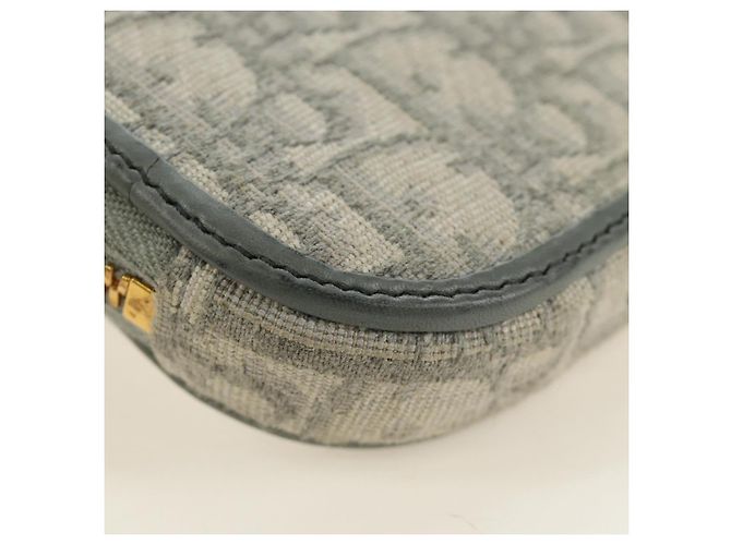 Custodia per telefono Christian Dior Oblique 30 Trotter Canvas con catena Grigio Auth 184749M Marrone D'oro - vista 14